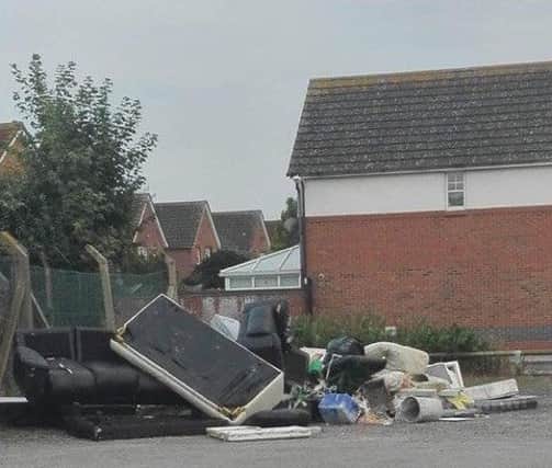 Flytippers left household furniture in a Hilsea lane