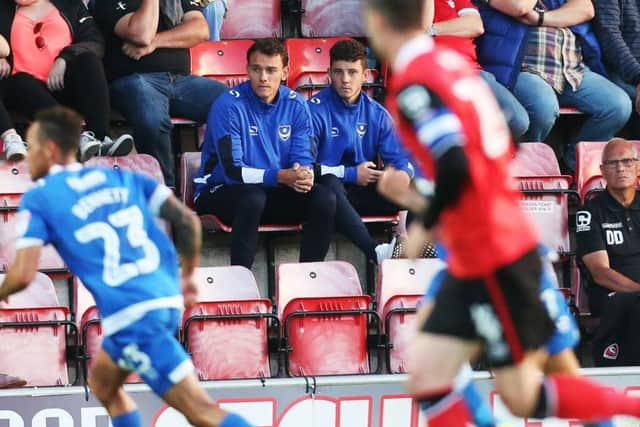 Kal Naismith looked on from the stands at Morecambe earlier this season. Picture: Joe Pepler