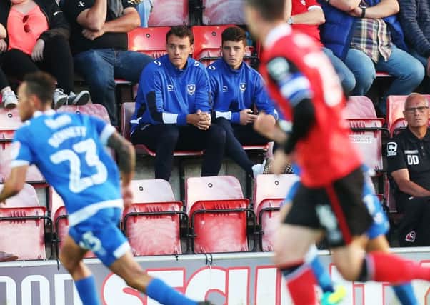 Kal Naismith looked on from the stands at Morecambe earlier this season. Picture: Joe Pepler