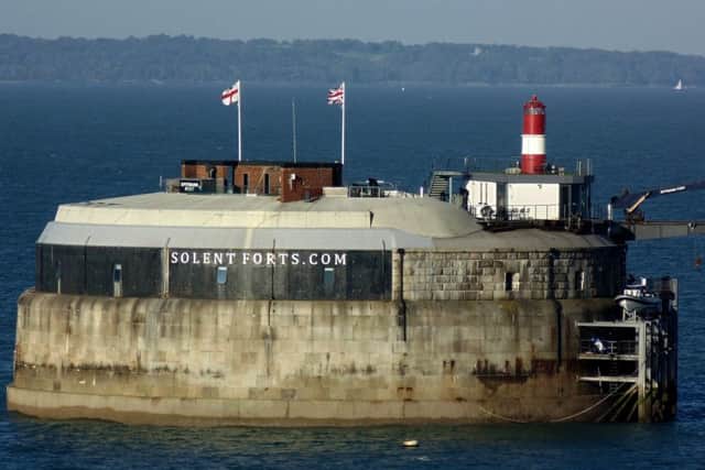 Spitbank Fort in the Solent, taken from Brittany Ferries' Mont St Michel in May 2016 Picture:
Tony Weaver