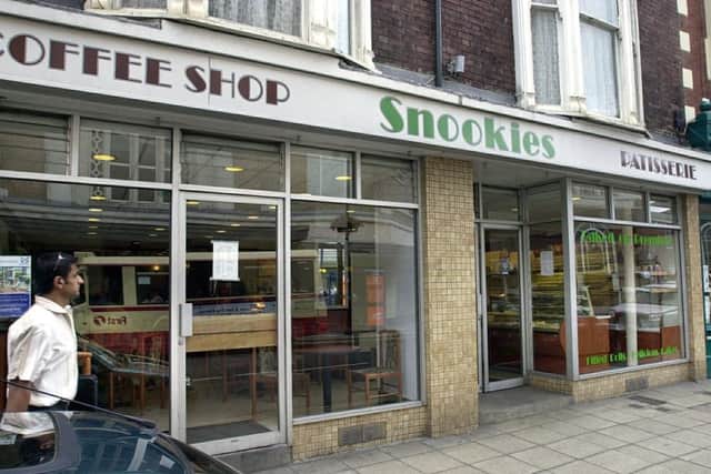 Snookies Tearoom and Patisserie at Osborne Road, Southsea, as it was in 2004