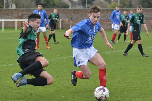 Pompey youngster Calvin Davies Picture: Neil Marshall