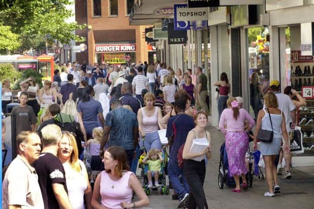 Shoppers in Portsmouth's Commercial Road