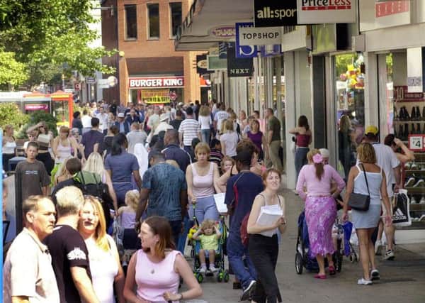 Shoppers in Portsmouth's Commercial Road