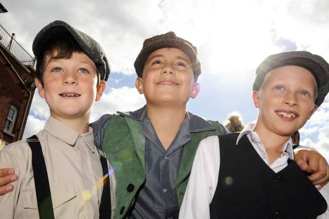(L-r) Jacob Keysell, 9, Charlie Munt, 10, and Jake Bennett, 9