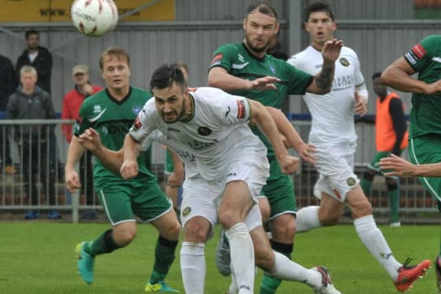 Matt Paterson scored a hat-trick in the Hawks' 5-1 win over Highworth Town Picture: Mick Young