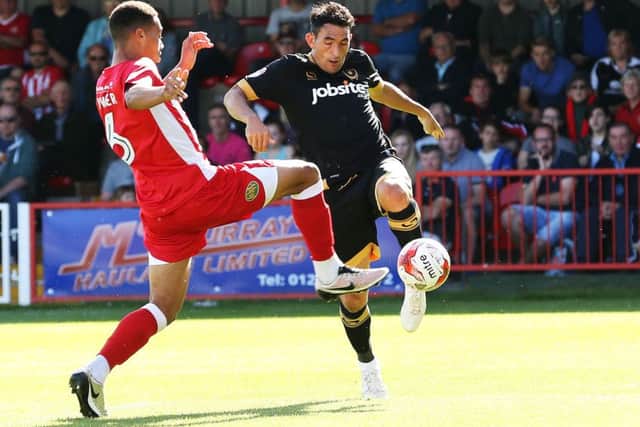Gary Roberts had an off day with his deliveries at Accrington Pic: Joe Pepler