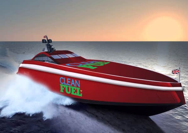 A CGI of Alan Priddy's boat