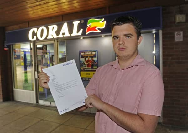 John Alexander from Fareham outside the Coral betting shop in Locks Heath where he placed his winning bet 
Picture Ian Hargreaves (161234-1)