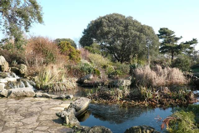 The Cascade Pool in Southsea Rock Gardens
