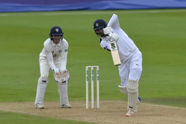 James Vince impressed against Durham on day one of Hampshire's County Championship survival showdown at the Ageas Bowl Picture: Neil Marshall