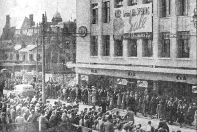 The reopening of C&A after the war