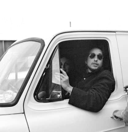 Bob Dylan arrives at the 1969 Isle of Wight Festival