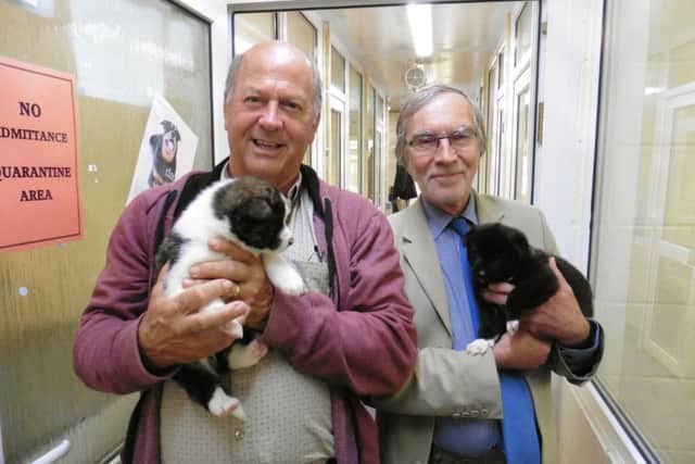 Gosport Rotary Club's Malcolm Dent and Simon Mason at The Stubbington Ark