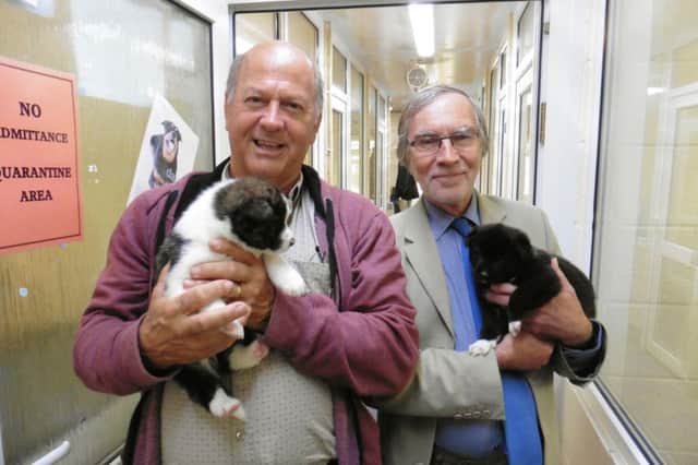 Gosport Rotary Club's Malcolm Dent and Simon Mason at The Stubbington Ark