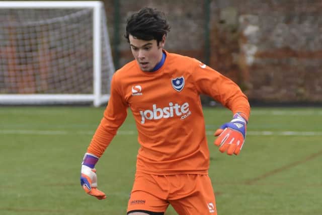 Pompey Academy goalkeeper Nick Hall    Picture: Neil Marshall