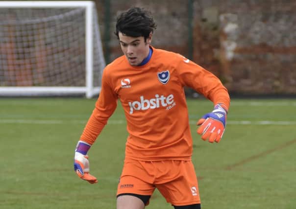 Pompey Academy goalkeeper Nick Hall    Picture: Neil Marshall