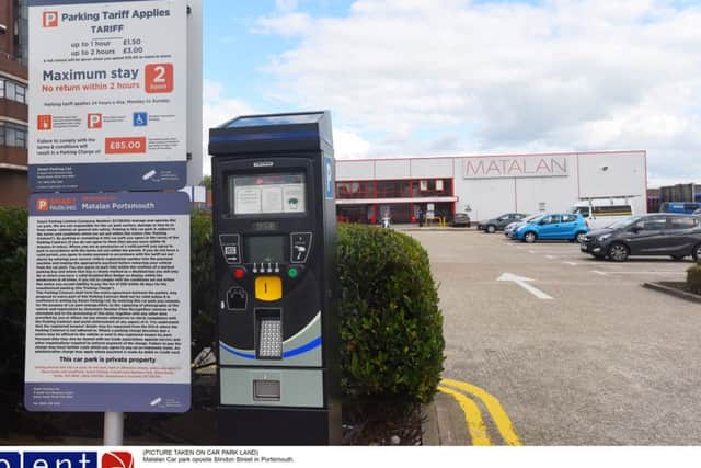 The Matalan car park in Portsmouth