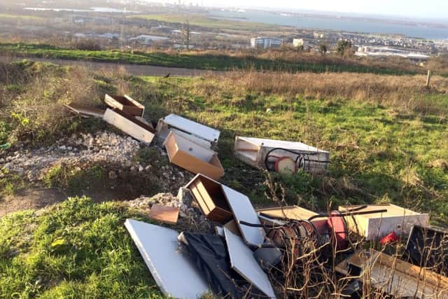 Flytipping on Portsdown Hill Picture: Kyle Johnson