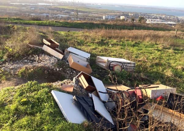 Flytipping on Portsdown Hill Picture: Kyle Johnson