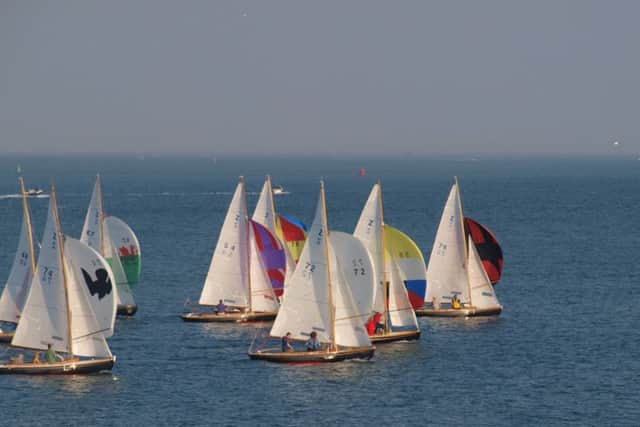 Sailing boats out on The Solent in a previous Portsmouth Regatta