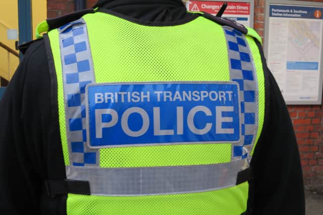 File photo of a British Transport Police officer