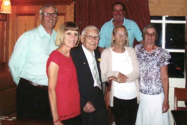 Joan and Victor Freeman celebrated 70 years of marriage with their family, including their four children, pictured here