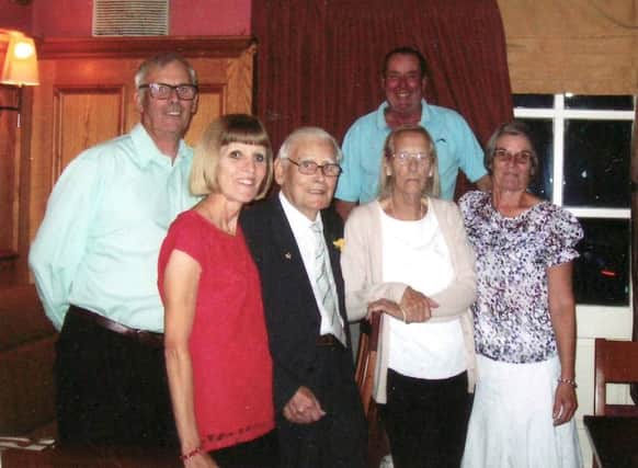 Joan and Victor Freeman celebrated 70 years of marriage with their family, including their four children, pictured here