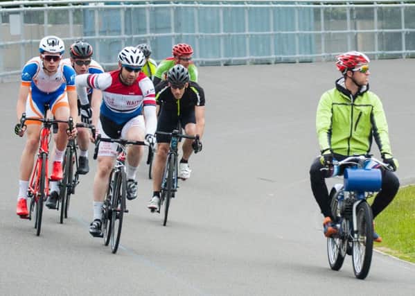 Cyclists at the Mountbatten Leisure Centre velodrome Picture: Rob Atkins