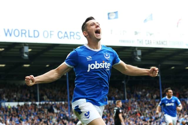 Conor Chaplin scored on his first start of the season as Pompey thrashed Barnet 5-1 at Fratton Park on Saturday    Picture: Joe Pepler