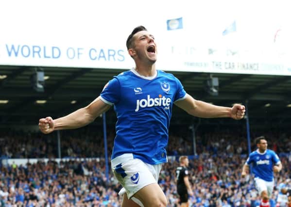 Conor Chaplin scored on his first start of the season as Pompey thrashed Barnet 5-1 at Fratton Park on Saturday    Picture: Joe Pepler