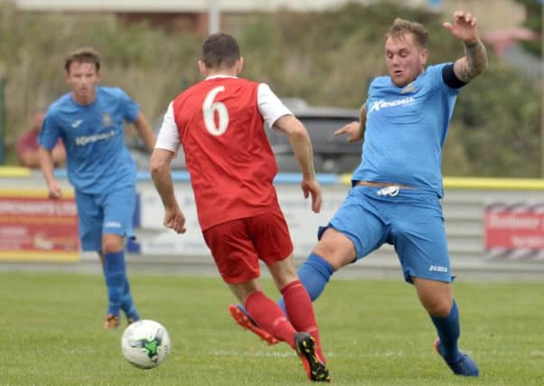 Tyler Moret in action for Baffins Milton Rovers on Saturday. Picture Mick Young (161156-04)