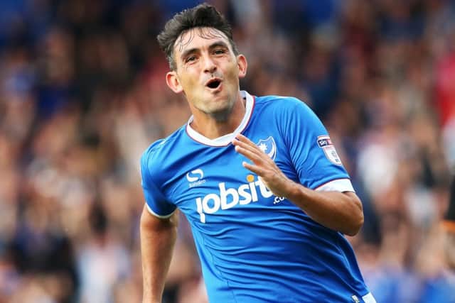 Gary Roberts in Saturday's win over Barnet Picture: Joe Pepler