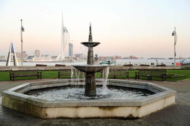 The Rotary Club fountain in the Falkland Gardens in Gosport