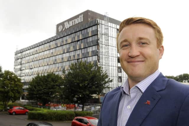 Marriott director of sales and marketing Martin Waters outside the new-look hotel