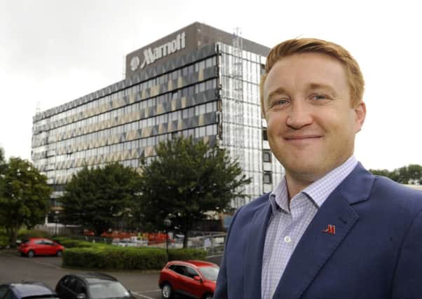 Marriott director of sales and marketing Martin Waters outside the new-look hotel