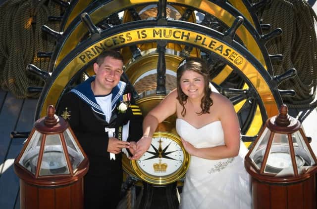 Soulmates Emma and Neil Patterson met six years ago and had their first date at Gunwharf Quays. Picture: kimcollinsphoto.com.