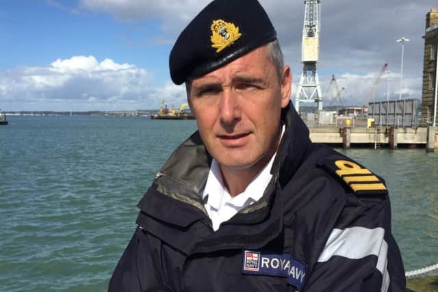 The Commanding Officer of the Royal Navys Fleet Diving Squadron Commander Del McKnight