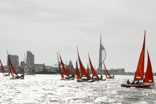 Boats out in The Solent at Portsmouth Regatta