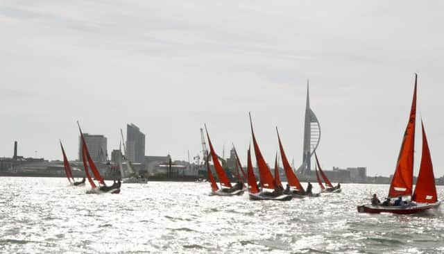 Boats out in The Solent at Portsmouth Regatta