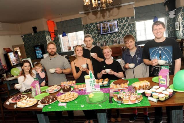From left, staff at The Manor House Zoe Ash, Isla Hathaway, landlord Daniel Hathaway, Aimee Lobban, Marcus Baldwin, Francesca Quar, Tony Gibbs and John Dodd
Picture: Sarah Standing (161371-3493)