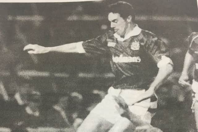 Alan McLoughlin action for Pompey against Bristol City in 1993