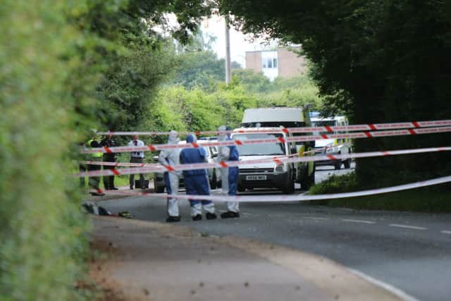 The scene in Southleigh Road where two schoolboys were stabbed