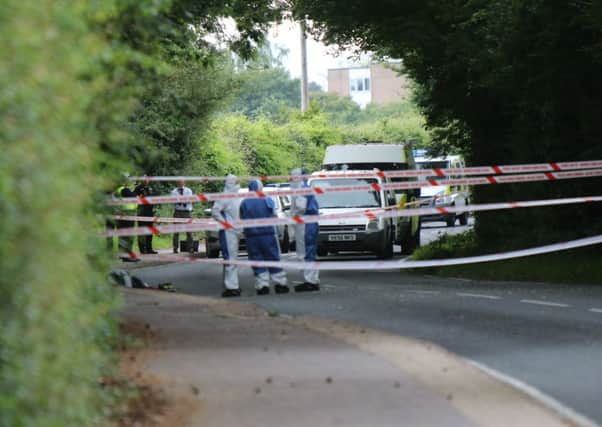 The scene in Southleigh Road where two schoolboys were stabbed