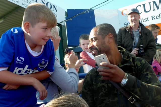 Hollyoaks star Karl Collins (plays Louis Loveday) takes a 'selfie' with Owen Hughes (