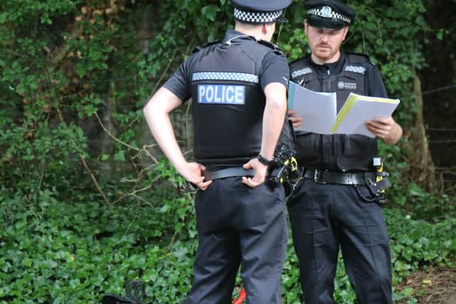The scene in Southleigh Road, Havant, where the two schoolboys were stabbed. Picture: Uknip
