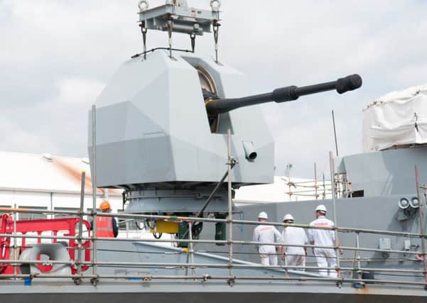 HMS Westminster's new 4.5in MK8 naval gun

Picture: BAE Systems
