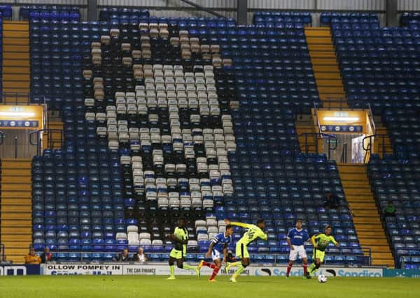 Pompey's Checkatrade Trophy game with Reading under-23s attracted just 1,355 spectators - the lowest post-war attendance at Fratton Park   Picture: Joe Pepler