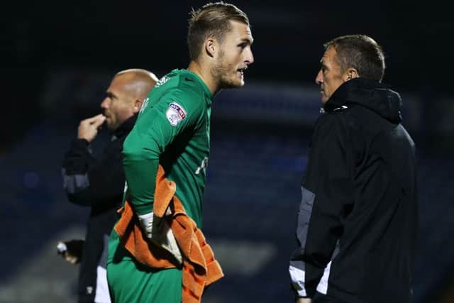 Liam O'Brien impressed on his return to Fratton Park action for Pompey. Picture: Joe Pepler