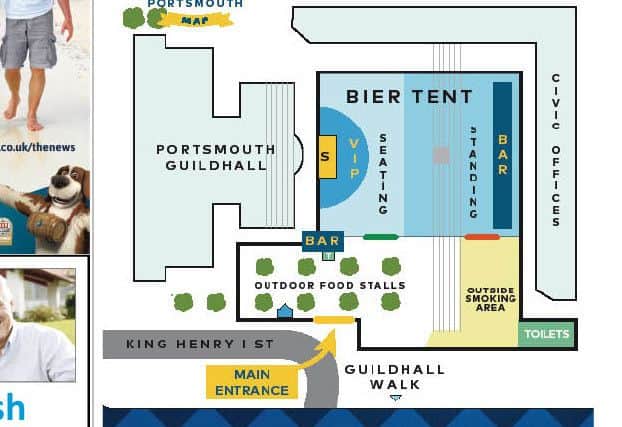 The layout for Oktoberfest in Guildhall Square